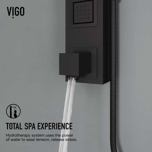 Main product image of Bowery 4-Jet Shower Panel System, Shower Head, Tub Filler & Hand Shower, 1.8 GPM (Matte Black)