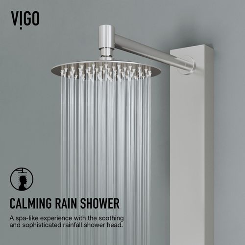 Main product image of Bowery 58" x 4"4-Jet Shower Panel System w/ Round Head, Tub Filler & Shower Wand, 1.8 GPM (SS)
