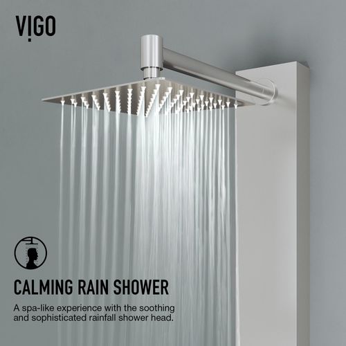Main product image of Sutton 58" x 5" 4-Jet Shower Panel System w/ Adj. Square Head & Shower Wand, 1.8 GPM (SS)