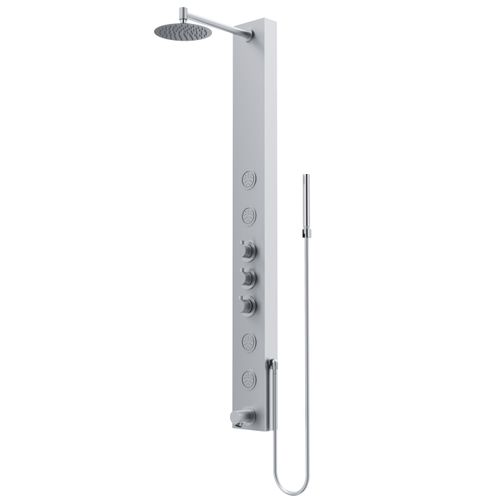 Main product image of Bowery 59" x 6" 4-Jet Shower Panel System w/ Round Head, Tub Filler & Shower Wand, 1.8 GPM (SS)