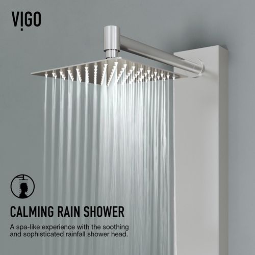 Main product image of Bowery 4-Jet Shower Panel System w/ Square Rainhead, Tub Filler & Hand Shower, 1.8 GPM (SS)
