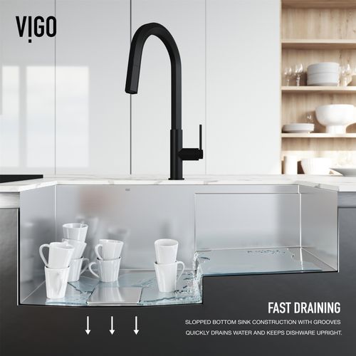 Main product image of Hampton SS 32" x 17" x 10" Single Bowl Undermount Workstation Sink, Utility Ledge & Accessories