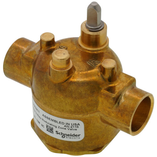 Main product image of 1/2" Sweat 3-Way Modulating Valve Body (1.0 Cv)