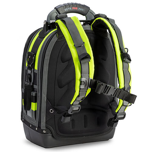 Main product image of TECH PAC Backpack Tool Bag, Hi-Viz Yellow (13" x 10" x 19-1/2")