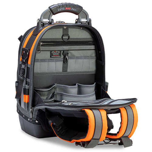 Main product image of TECH PAC Backpack Tool Bag, Hi-Viz Orange (13" x 10" x 19-1/2")