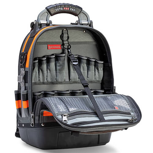 Main product image of TECH PAC Backpack Tool Bag, Hi-Viz Orange (13" x 10" x 19-1/2")