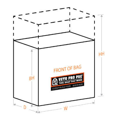 Main product image of TP-XXL Closable Extra Large-sized Tool Pouch (15" x 8" x 15")