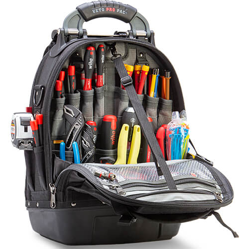 Main product image of TECH PAC BLACKOUT Backpack Tool Bag w/ Removable Tool Pocket Panels, Black (13" x 10" x 19-1/2")