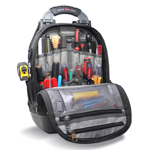 Main product image of TECH PAC BLACKOUT Backpack Tool Bag w/ Removable Tool Pocket Panels, Black (13" x 10" x 19-1/2")