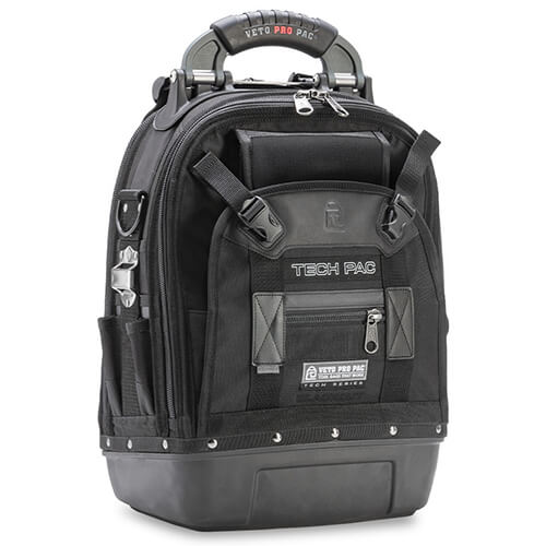 Main product image of TECH PAC BLACKOUT Backpack Tool Bag w/ Removable Tool Pocket Panels, Black (13" x 10" x 19-1/2")