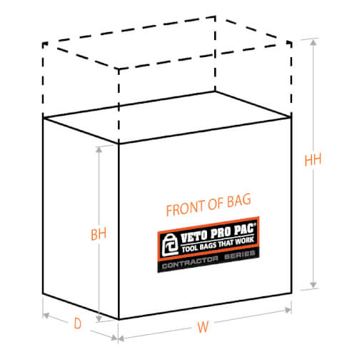 Main product image of MB Clip on Small Meter Tool Bag, Hi-Viz Orange (8" x 3-1/2" x 10")