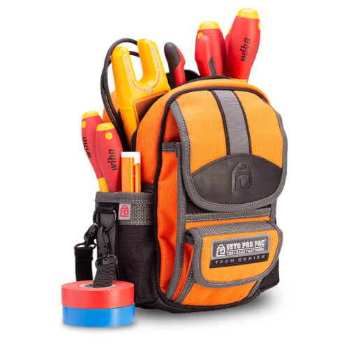 Main product image of MB Clip on Small Meter Tool Bag, Hi-Viz Orange (8" x 3-1/2" x 10")