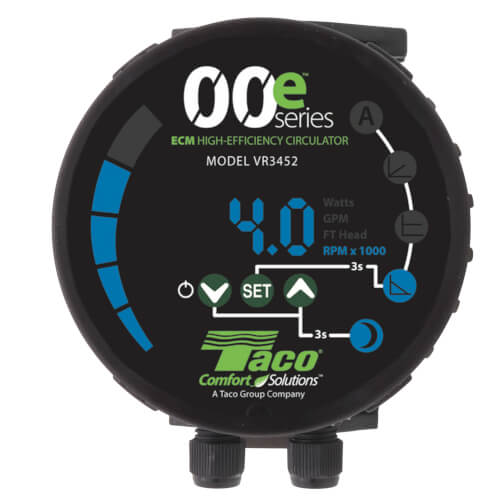Main product image of Viridian Self-Adjusting High Efficiency Wet Rotor Circulator with Communication Module, Less Flanges - Rotated (115V)