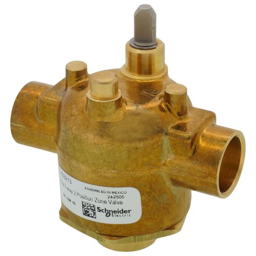 Main product image of 1/2" Sweat Steam 3-Way Zone Valve Body (4.0 Cv)