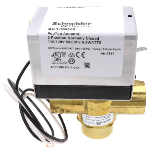 Main product image of 1" Sweat 3-Way PopTop Zone Valve (120V)