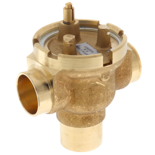 Main product image of Three-Way Fan Coil Valve, 3/4" (Sweat), 7.0 Cv