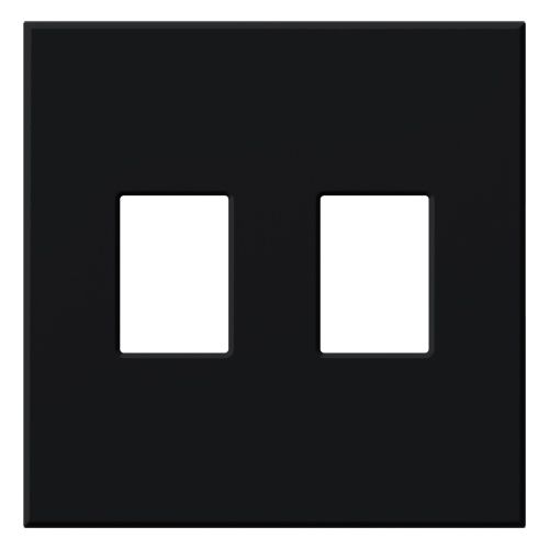 Main product image of Architectural 2 Gang Wall Plate for Nova T Dimmers and Switches, Matte Finish, VWP-2-BL, Black