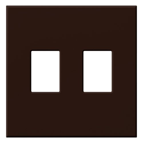 Main product image of Architectural 2 Gang Wall Plate for Nova T Dimmers and Switches, Matte Finish, Brown,