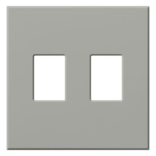 Main product image of Architectural 2 Gang Wall Plate for Nova T Dimmers and Switches, Matte Finish, VWP-2-GR, Gray