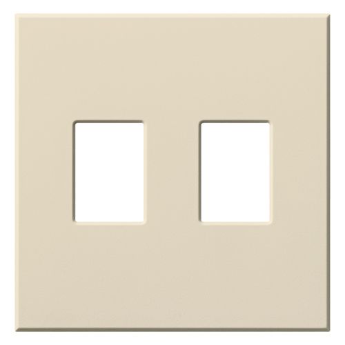 Main product image of Architectural 2 Gang Wall Plate for Nova T Dimmers and Switches, Matte Finish, Light Almond