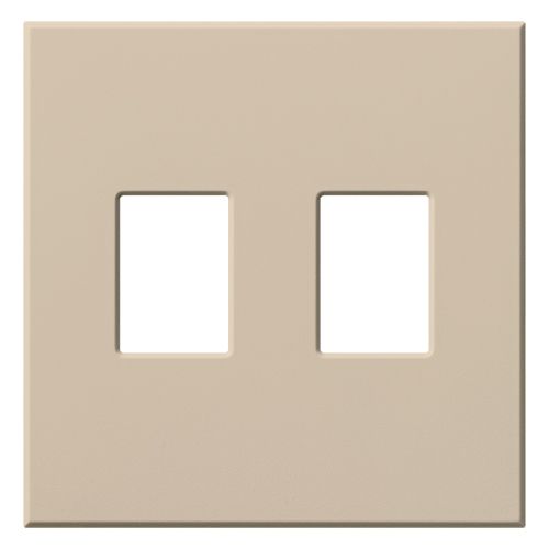 Main product image of Architectural 2 Gang Wall Plate for Nova T Dimmers and Switches, Matte Finish, VWP-2-TP, Taupe