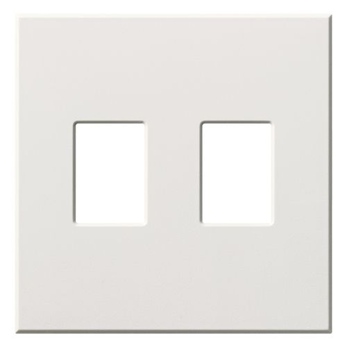 Main product image of Architectural 2 Gang Wall Plate for Nova T Dimmers and Switches, Matte Finish, VWP-2-WH, White