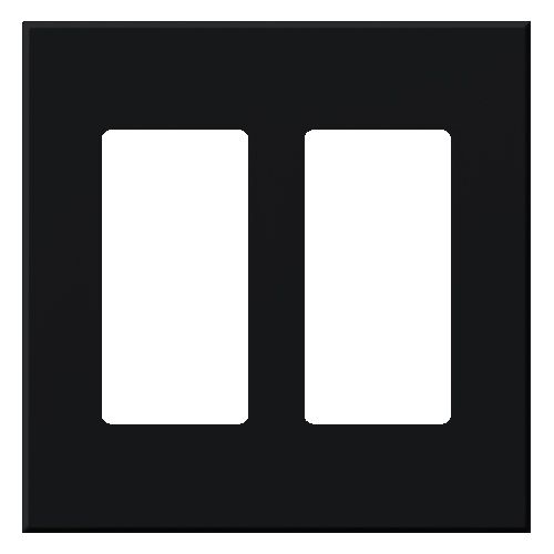 Main product image of Architectural 2 Gang Wall Plate for 2 Accessories, Matte Finish, VWP-2R-BL, Black