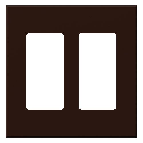 Main product image of Architectural 2 Gang Wall Plate for 2 Accessories, Matte Finish, VWP-2R-BE, BR, Brown
