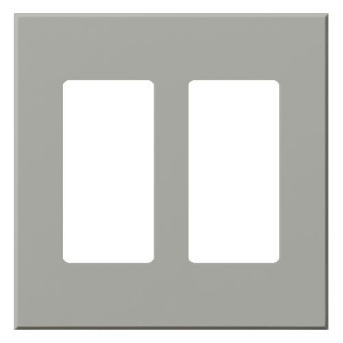 Main product image of Architectural 2 Gang Wall Plate for 2 Accessories, Matte Finish, VWP-2R-GR, Gray