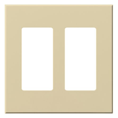 Main product image of Architectural 2 Gang Wall Plate for 2 Accessories, Matte Finish, VWP-2R-IV, Ivory