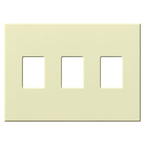 Main product image of Architectural 3 Gang Wall Plate for Nova T Dimmers and Switches, Matte Finish, VWP-3-AL, Almond