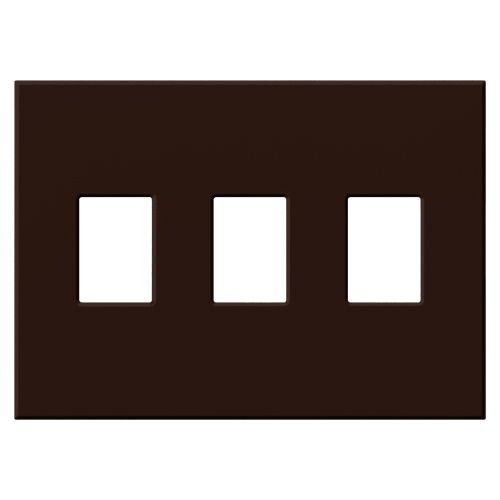 Main product image of Architectural 3 Gang Wall Plate for Nova T Dimmers and Switches, Matte Finish, Brown,