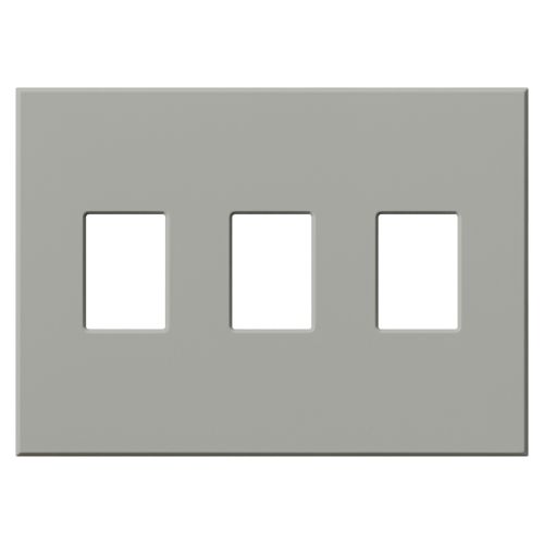 Main product image of Architectural 3 Gang Wall Plate for Nova T Dimmers and Switches, Matte Finish, VWP-3-GR, Gray