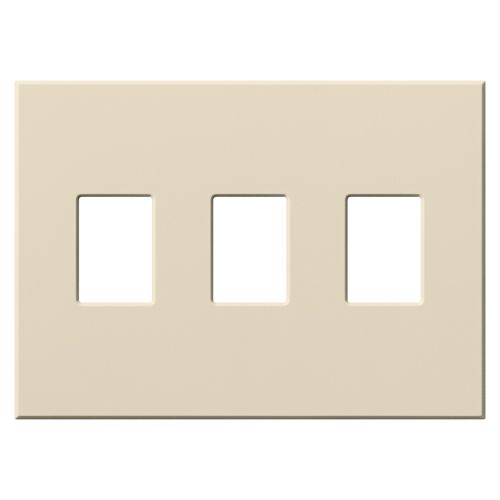 Main product image of Architectural 3 Gang Wall Plate for Nova T Dimmers and Switches, Matte Finish, Light Almond