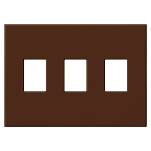 Main product image of Architectural 3 Gang Wall Plate for Nova T Dimmers and Switches, Matte Finish, VWP-3-Si, Sienna