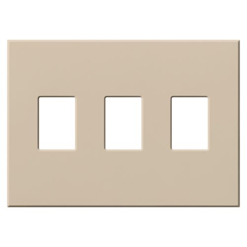 Main product image of Architectural 3 Gang Wall Plate for Nova T Dimmers and Switches, Matte Finish, VWP-3-TP, Taupe