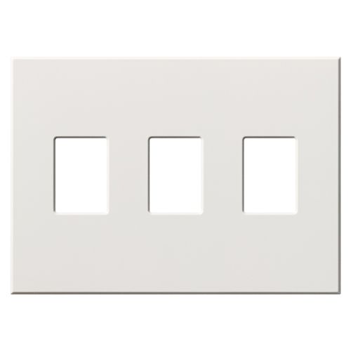 Main product image of Architectural 3 Gang Wall Plate for Nova T Dimmers and Switches, Matte Finish, VWP-3-WH, White