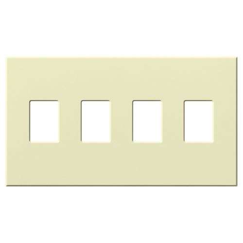 Main product image of Architectural 4 Gang Wall Plate for Nova T Dimmers and Switches, Matte Finish, VWP-4-AL, Almond
