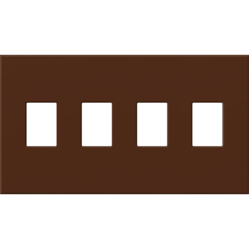 Main product image of Architectural 4 Gang Wall Plate for Nova T Dimmers and Switches, Matte Finish, VWP-4-Si, Sienna