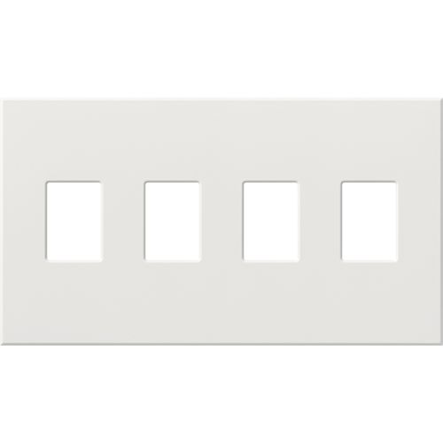 Main product image of Architectural 4 Gang Wall Plate for Nova T Dimmers and Switches, Matte Finish, VWP-4-WH, White