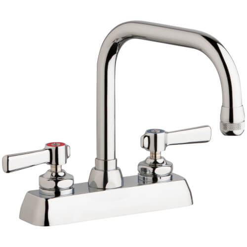 Main product image of W4D Series 6-1/4" Deck-Mounted Workboard Faucet w/ 4" Centers, W4D-DB6AE1-369ABCP