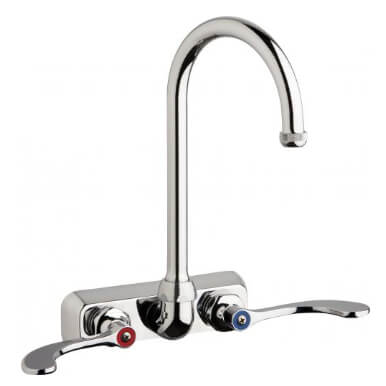 Main product image of W4W Series 5-1/4" Wall-Mounted Workboard Faucet w/ 4" Centers, W4W-GN2AE1-317ABCP