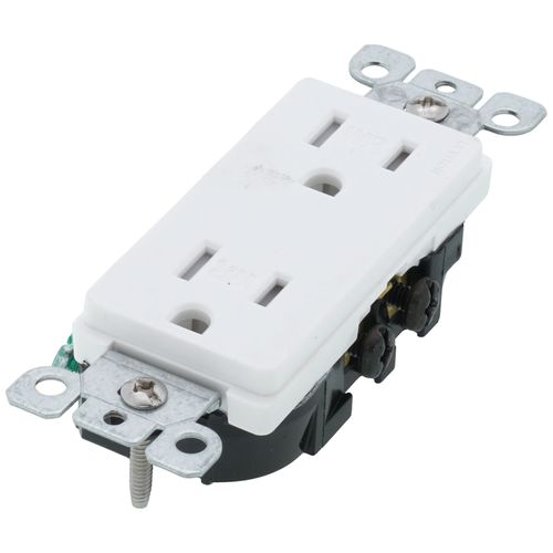 Main product image of Decora Weather/Tamper Resistant Duplex Receptacle Outlet - White (15A, 125V)