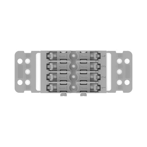 Main product image of 4-Gang Mounting Carrier with Strain Relief for Inline Splicing Connectors (Gray)