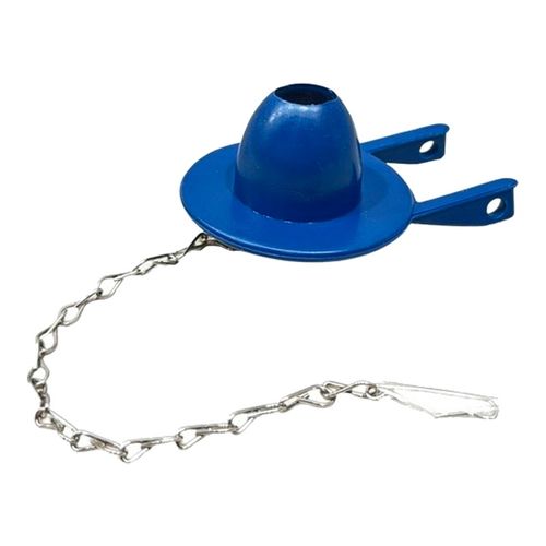 Main product image of 2" Blue Vinyl Toilet Flapper w/ 9" Stainless Steel Chain & Hook