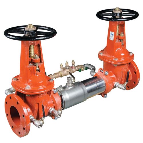 Main product image of 8" Lead Free Double Check Detector Backflow Preventer Assembly, OSY Shutoff Valves, Gallons/Minute Meter