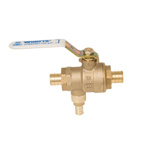 Main product image of 3/4" LFBRVM1 PEX x PEX x PEX Combination Ball Valve and Relief Valve, 125 PSI (Lead Free)