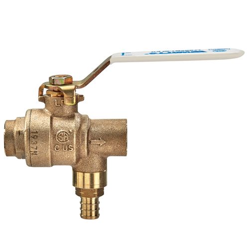 Main product image of 3/4" LFBRVM1 Sweat x Sweat x PEX Crimp Combination Ball Valve and Relief Valve, 80 PSI (Lead Free)