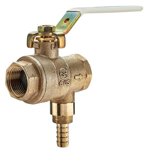 Main product image of 3/4" LFBRVM1 Threaded x Threaded x Barb Combination Ball Valve and Relief Valve, 125 PSI (Lead Free)