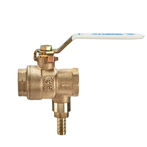 Main product image of 3/4" LFBRVM1 Threaded x Threaded x Barb Combination Ball Valve and Relief Valve, 125 PSI (Lead Free)
